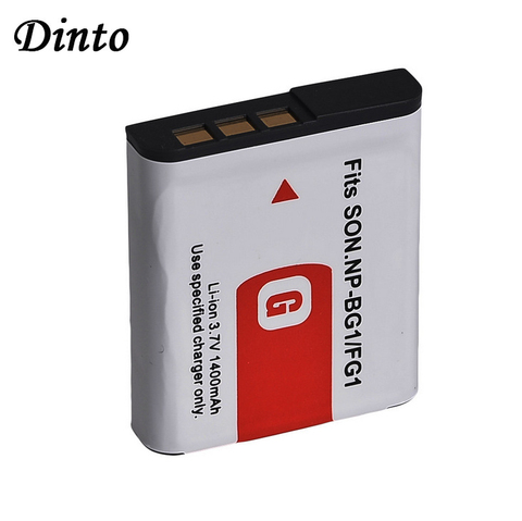 Dinto 1400mAh NP-BG1 NP-FG1 NPBG1 NPFG1 Rechargeable Li-ion Digital Camera Battery for Sony DSC H3 H5 H7 W70 W80 WX1 NP BG1 FG1 ► Photo 1/4