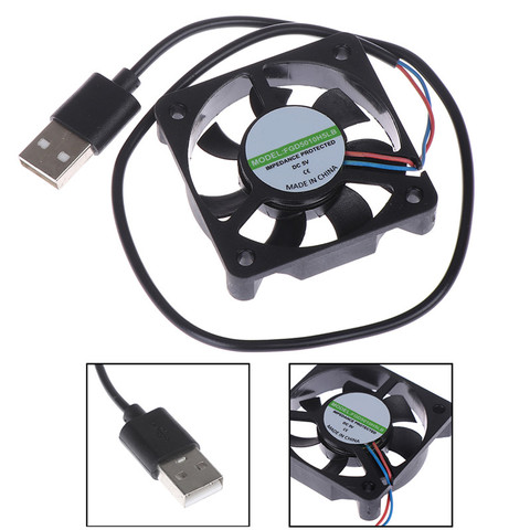 1pc 5V USB Connector PC Fan Cooler Heatsink Exhaust CPU Cooling Fan Replacement with 45cm Cable 50x50x10MM ► Photo 1/4