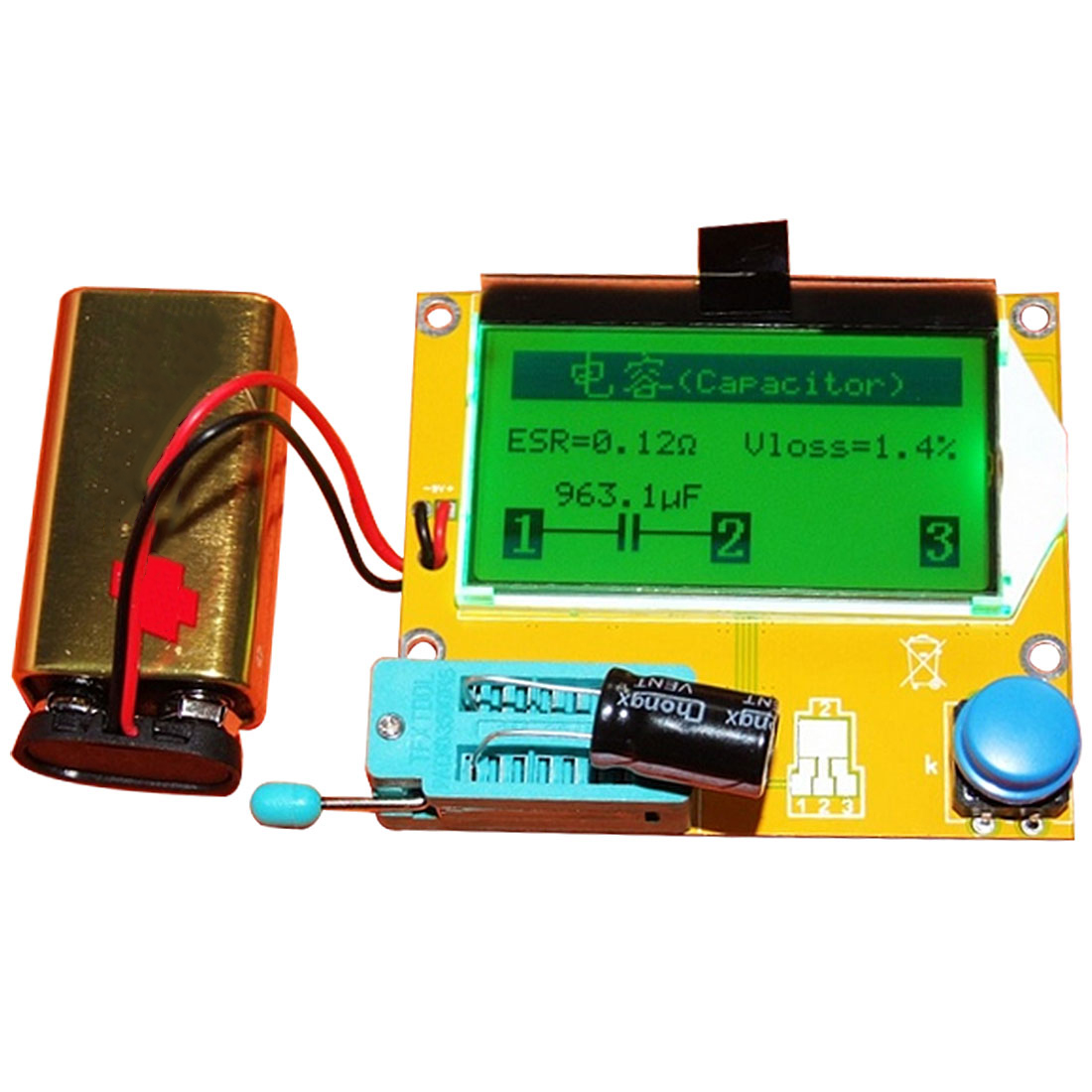 All-in-1 LCR Component Tester Transistor Diode CapacitanceESR Meter InductaPLCA 