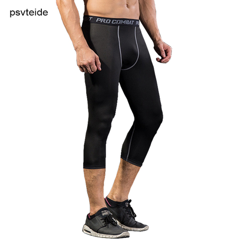 Pro Gym Compression Capri Leggings - Tights for Running, Yoga