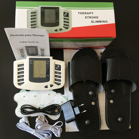 309A Hot new Electrical Stimulator Full Body Relax Muscle Therapy Massager,Pulse tens Acupuncture with therapy slipper+ 16pads ► Photo 1/5