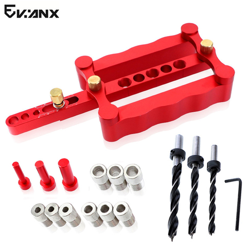 Pocket Hole Jig Kit 6/8/10mm Drill Bit Self Centering Doweling Jig DIY Woodworking Locator Drill Guide Set Tool For Carpentry ► Photo 1/6