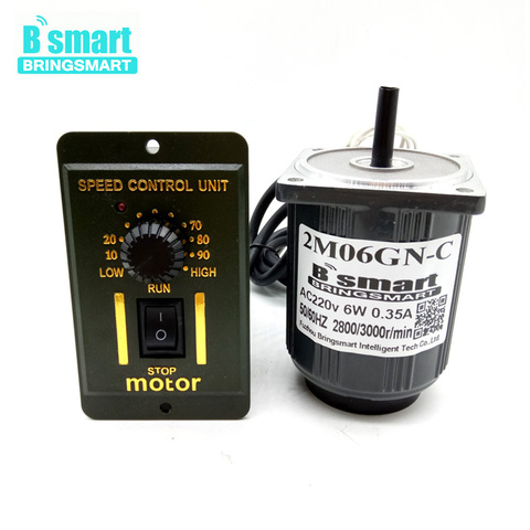 High Speed AC Motor 220V Control Speed Single Phase Motor 1400RPM/2800RPM CW/CCW Motor With speed Controller For AC Motor ► Photo 1/1