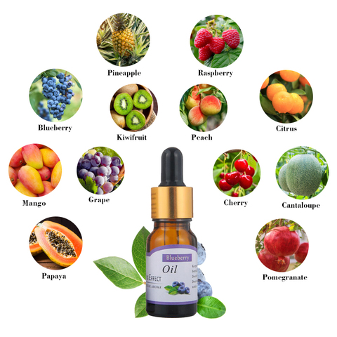 12 kind fruit flavour Pure Essential Oils for Diffuser, Humidifier,  Massage, Aromatherapy, Blueberry Cherry Mango Kiwifruit - Price history &  Review, AliExpress Seller - OUBBGLVS Official Store