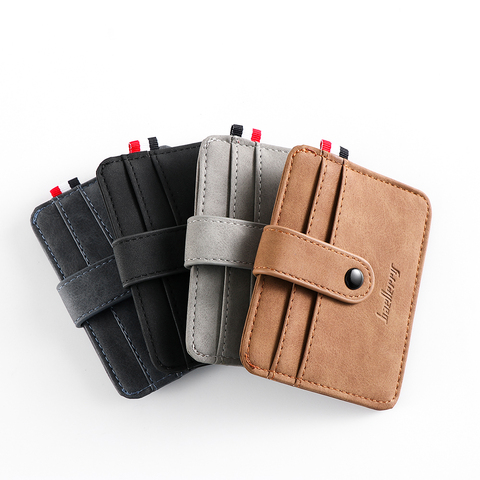 Men's Fashion Leather ID Credit Card Holder Wallet Coin Purse Business Slim Money Pocket Case Multi-card Position Card Holder ► Photo 1/6