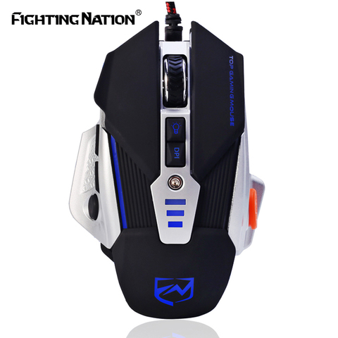 Mechanical Design Gaming Illuminated Macro Mouse USB Wired 3200 DPI 8 Buttons Backlight Backlit LED Computer Mice for Pro Gamer ► Photo 1/6