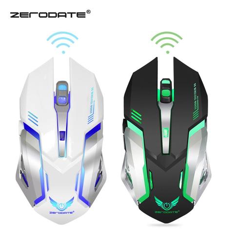 ZERODATE X70 Backlit USB Wireless Rechargeable Gaming Mouse Adjustable 2400DPI With 600mA Built-in Battery ► Photo 1/6