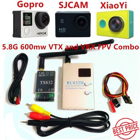 FPV System Boscam 5.8Ghz 600mW 48CH Transmitter TS832 Receiver RC832H Video System For FPV Drone Quadcopter Walkera ► Photo 1/6