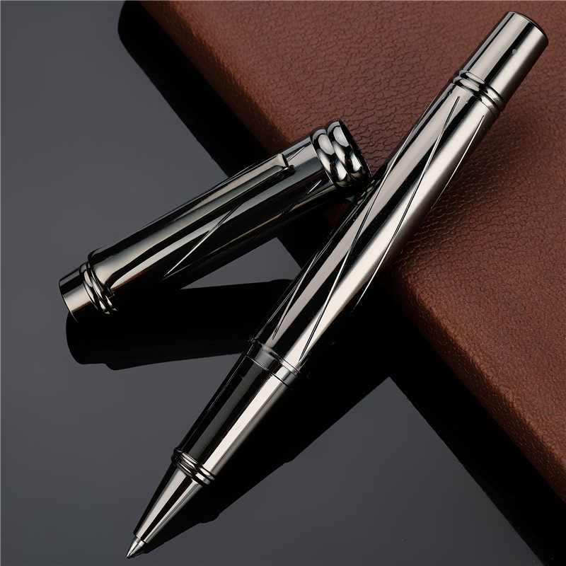 0.5mm Luxury Metal Steel Ink Fountain Pen Business Writing Roller Ballpoint Pen 