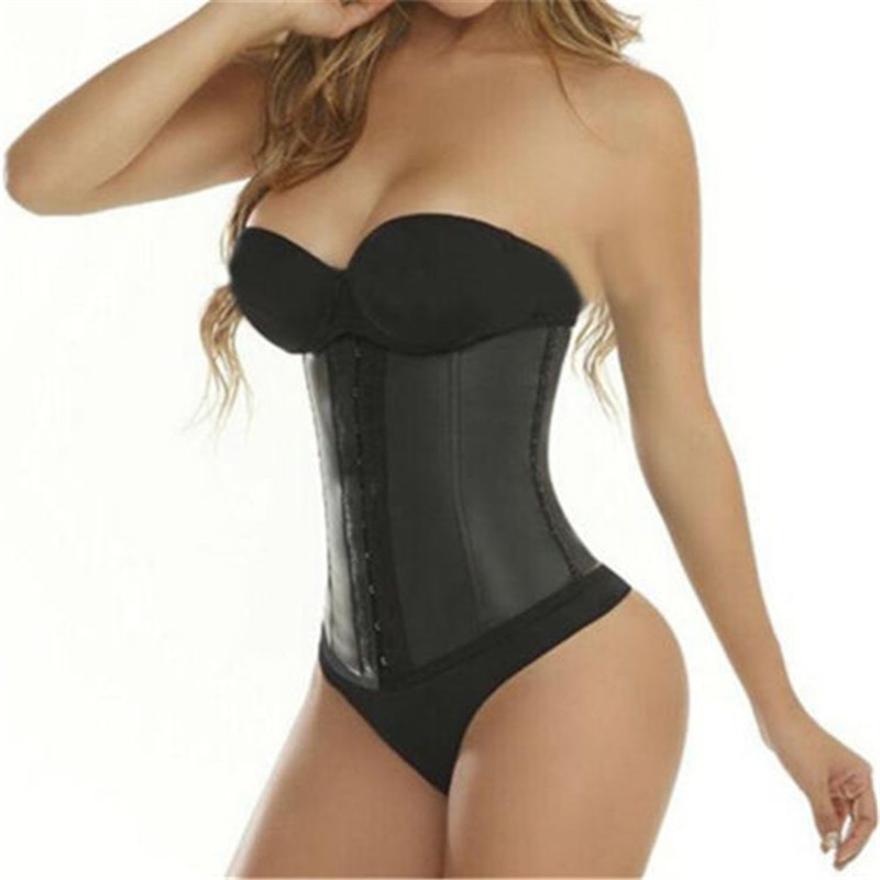 Price history & Review on Plus Waist Trainer Corset - Latex Waist Cincher Torso with Three Rows Hooks Shapewear Slimming Shaper Bustiers XS-6XL AliExpress Seller - Shannon Lingerie Store
