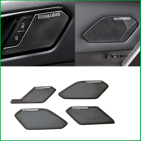 For Volkswagen Tiguan MK2 LHD 2017 2022 Car Interior Audio Speaker Sound Cover Decorating moldings Cover Sticker Trim Decoration ► Photo 1/6