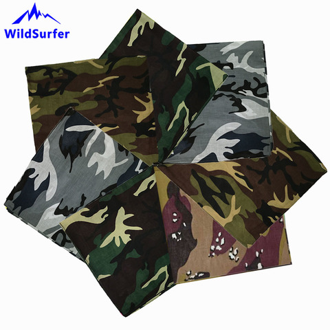 WildSurfer Camouflage Du-rag Bandanas Cotton Headwear Hiphop Scarves Headband Camping Mask Gaiters Braga Cuello Hiking Scarves ► Photo 1/6