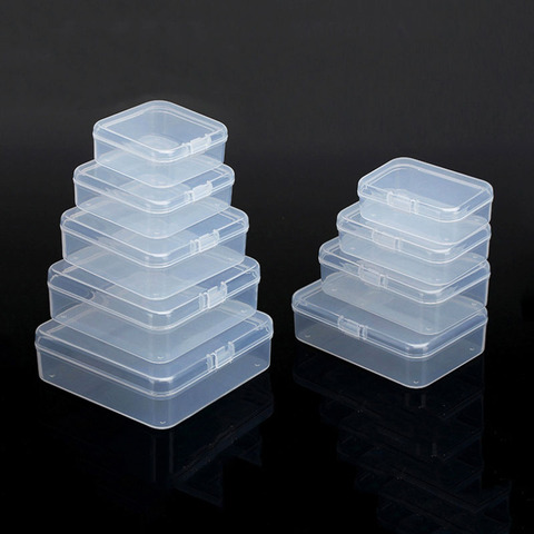 Square Plastic Box, Clear Square Box, Jewelry Beads Storage Box, Square Plastic  Case Container, Craft Supply Organizer Box 
