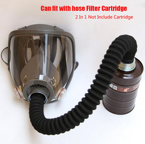 2 In 1 New Industry Painting Spraying Gas Mask Samilar For 6800 Gas Mask Full Face Facepiece Respirator With Hose Tube 40MM ► Photo 1/6