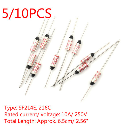 5/10Pcs SF214E SEFUSE Cutoffs for Thermal Fuse 216 C 216 Degree 10A 250V Celsius Circuit Cut Off Thermal Fuse Thermal Cutoffs ► Photo 1/6