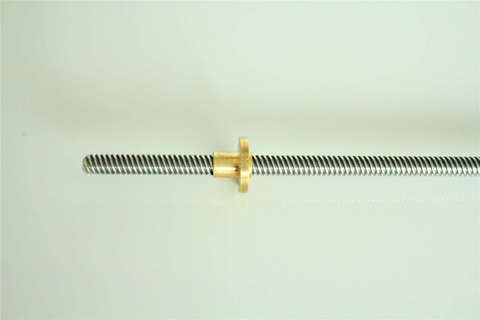 T8 Lead Screw OD 8mm Pitch 2mm Lead 4mm 100 150 200 300 350 400 500 600 1000 1200 mm with Brass Nut For CNC 3D Printer ► Photo 1/5
