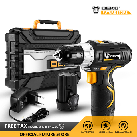 Original DEKO GCD12DU3 12V MAX Cordless Drill Electric Screwdriver Lithium-Ion Driver Variable Speed  Power Tools ► Photo 1/1