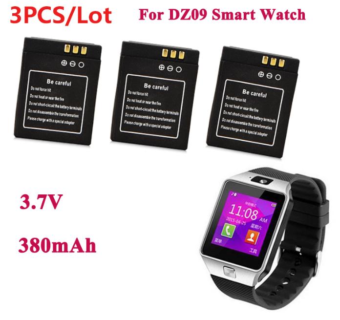 1pc/3Pcs 380mAh SmartWatch Rechargeable Li-ion polymer battery For