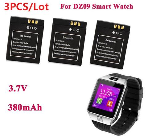 1pc/3Pcs 380mAh SmartWatch Rechargeable Li-ion polymer battery For DZ09 Smart Watch Battery For KSW-S6 RYX-NX9 A1 Smart Watch ► Photo 1/6