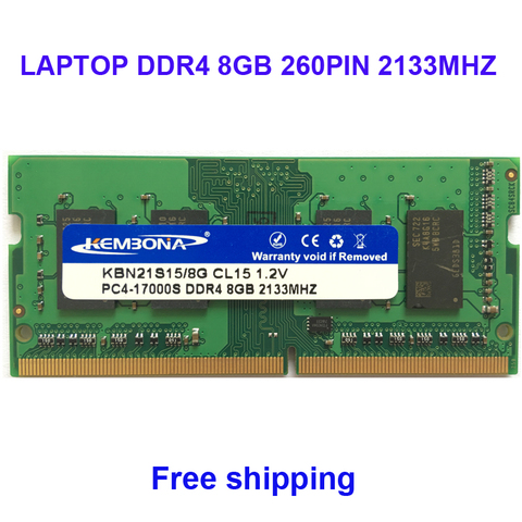 Kembona memory sodimm laptop ddr4 8gb 8g 2133MHz pc-17000 2666HZ pc-21300 ram full compatible 260pin ► Photo 1/2