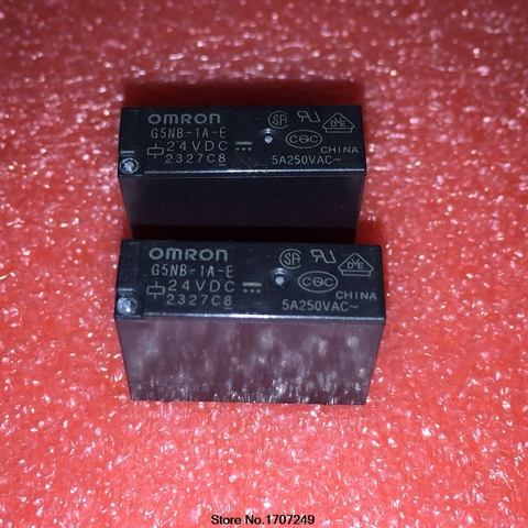 Free Shipping 10Pcs/lot DC 24V Coil G5NB-1A-E 5A 4 Pin 1 group of normally open Mini Power Relays OMRON Relay G5NB-1A-E-24VDC ► Photo 1/2