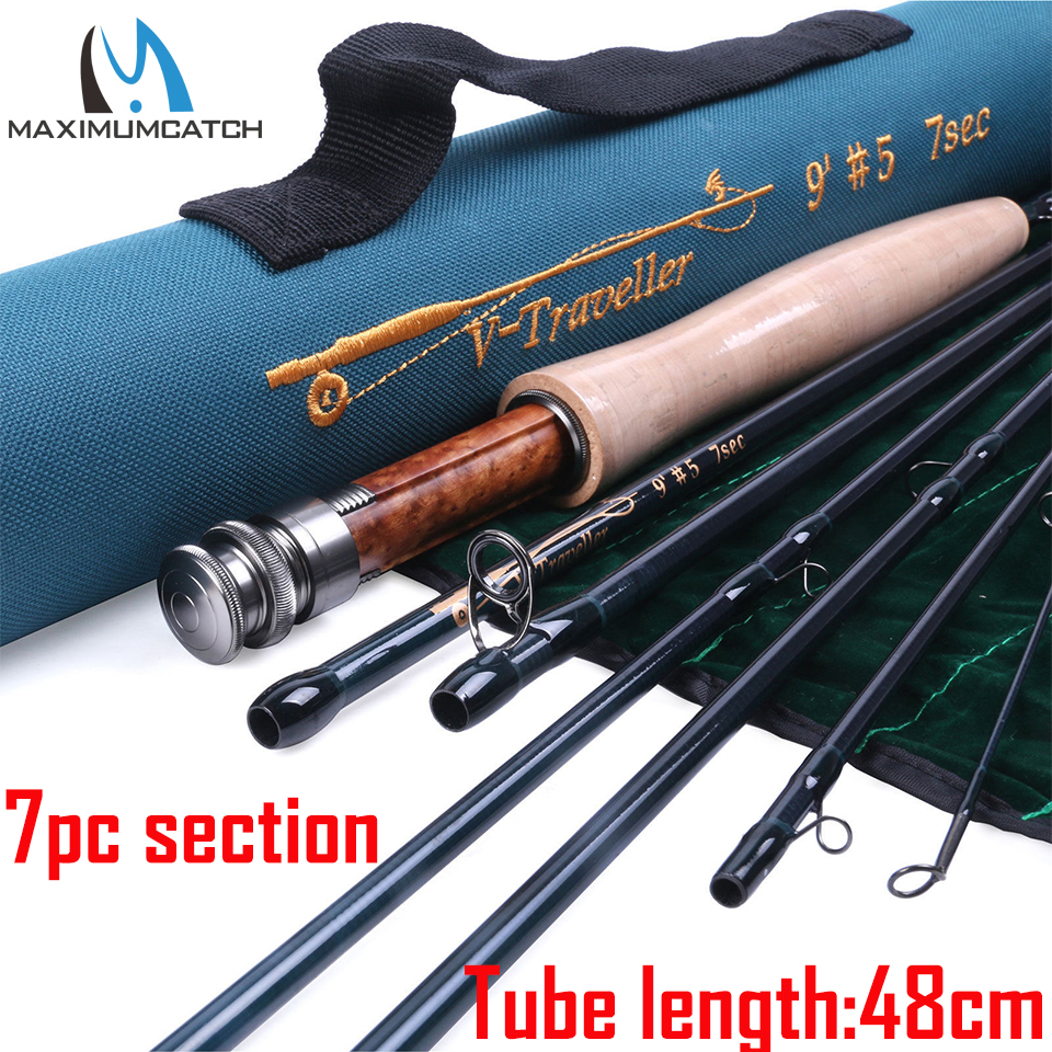 IM8 Carbon Fiber Maxcatch 3/4/5/6/7/8/9/10/12WT 9FT Fly Fishing Rod with Tube