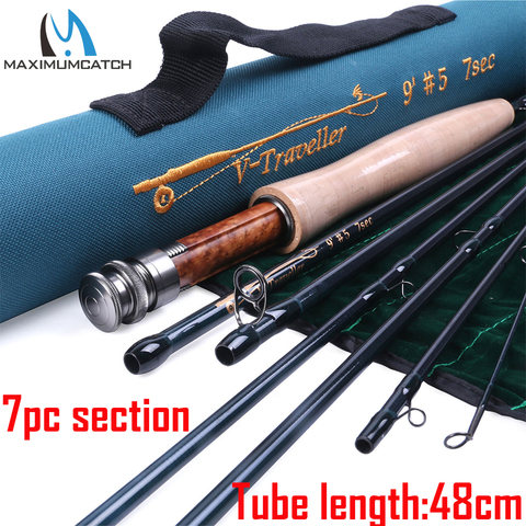 Maximumcatch Traveller Fly Fishing Rod 7sec IM10 30T+40T Carbon Fiber Fast Action with Cordura Tube For Travel 4/5/6/7/8/9WT ► Photo 1/6