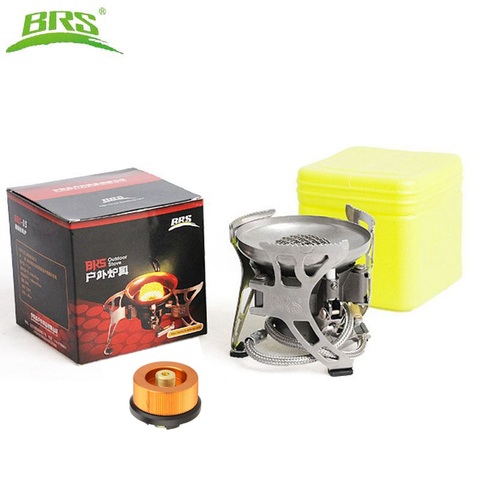 Outdoor Hiking Camping Gas Stove Big Power Portable Collapsible Windproof Camp Stove Cookware Picnic 3500W BRS-15 Refill Adaptor ► Photo 1/6
