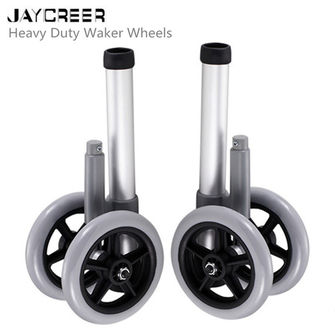 JayCreer Heavy-Duty 5 Silver Vein Universal Walker 5 Inch 2 Grey Wheels ► Photo 1/1