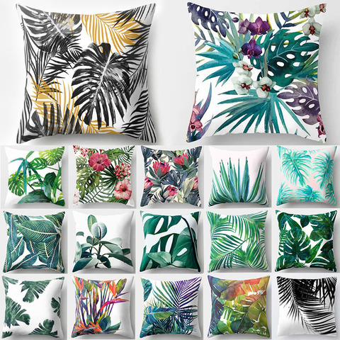 Tropical Leaf Cactus Monstera Cushion Cover Polyester Throw Pillows Sofa Home Decor Decoration Decorative Pillowcase 40506-1 ► Photo 1/6