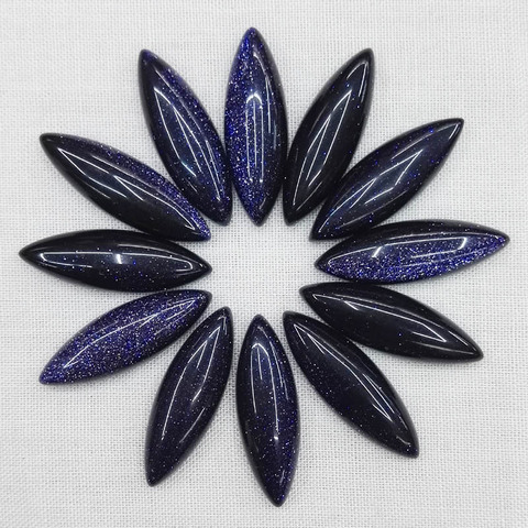 Wholesale 25*8*5mm blue sand stone beads marquise shape CAB CABOCHON teardrop loose beads Free shipping 20pcs/lot ► Photo 1/6