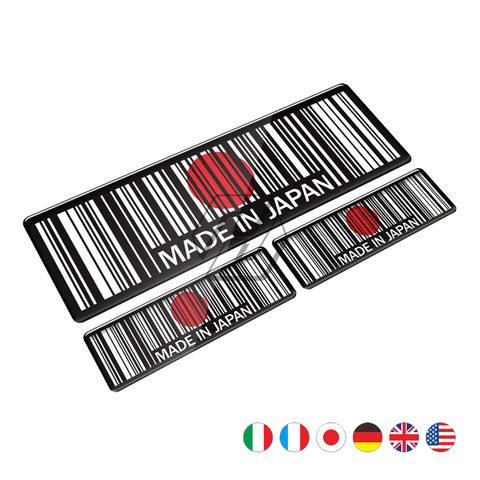 3D Bar Code Sticker Made In Japan In USA UK Italy Germany Motorcycle Tank Pad Decal Motorbike Helmet Stickers ► Photo 1/6