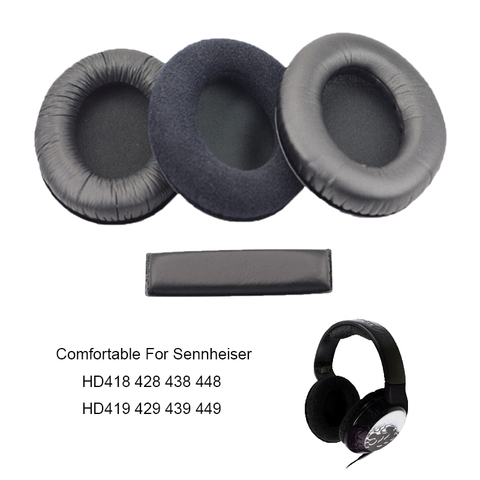Ear pads cushion earpads headband foam cover for Sennheiser HD418 HD428 HD438 HD448 HD 419 429 439 449 HEADSET headphone ► Photo 1/1