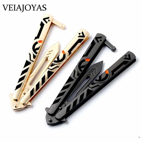 Game Overwatch Tracer Reaper Weapon 21cm Butterfly Knife Metal Model Charm Keychain Pendant Key Chain Keyrings for Men Jewelry ► Photo 1/6