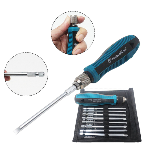 Screwdriver Set 9pcs Multi-function Screwdrivers Repair Tool Phillips / Slotted Screwdriver with Magnetic Maintenance Tools ► Photo 1/6