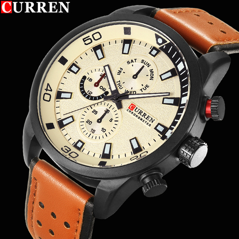 2017 CURREN Stylish Watch Men Luxury Brand Men's quartz-watch Waterproof Clock Men Wrist watches Relogio Masculino reloj hombre ► Photo 1/5