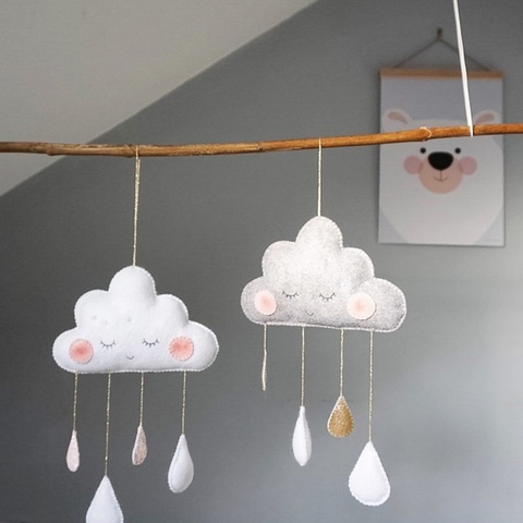 Cute Smiling Clouds Nordic Wind Baby, Ceiling Hanging Decorations For Baby Room