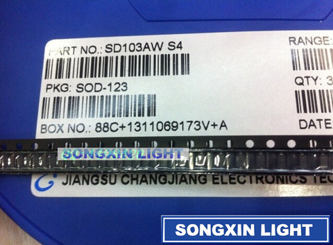 10pcs SD103AW Schottky Barrier Diodes 40v 350mA/0.35A 600mV/0.6V SOD-123/1206 marking M5 low forward voltage ► Photo 1/1