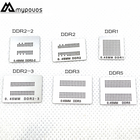 6pcs/lot Directly Heated bga stencils (DDR DDR2 DDR2-2 DDR2-3 DDR3 DDR5) for XBOX360 Memory RAM stencils ► Photo 1/1