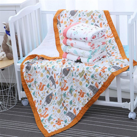 29 Styles 110*110cm 120*150cm 6 layers muslin cotton baby sleeping blanket swaddle breathable infant kids children baby blanket ► Photo 1/6
