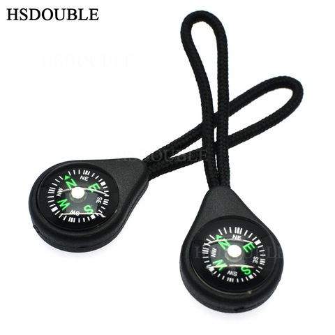 5pcs/pack Compass Zipper Pull With Strap For Backpack Gym Suit Garment Accessories Black ► Photo 1/6