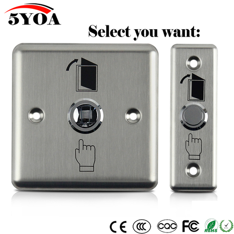 Stainless Steel Exit Button Push Switch Door Sensor Opener Release For Magnetic Lock Access Control Home Security Protection ► Photo 1/1