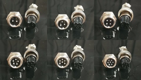 2 Pairs GX12 12mm Aviation Plug Metal Panel Female+Male Wire Cable Connector 2pin/3pin/4pin/5pin/6pin/7pin ► Photo 1/1
