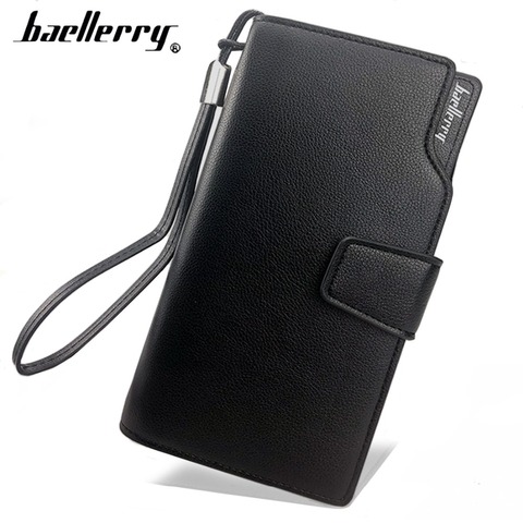 Baellerry Style Long Men Wallets Casual Soft 23 Cards Holder Male Purse Zipper Large Capacity Big Brand Luxury Wallet For Men ► Photo 1/5