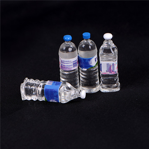 1:6 Scale 4pcs Dollhouse Mineral Water bottle Miniature Toy Doll Food Kitchen Living Room Accessories Kids Gift Pretend Play Toy ► Photo 1/6
