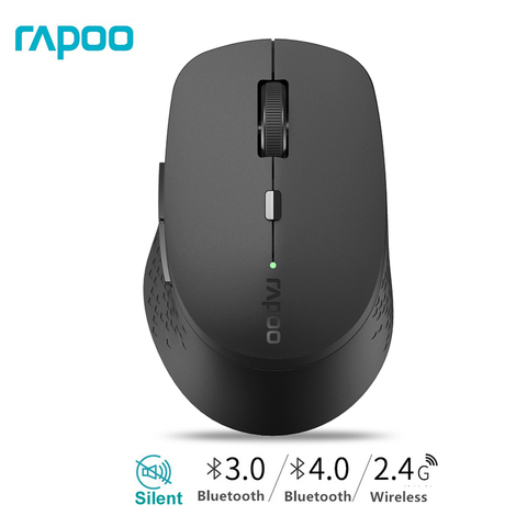 New Rapoo M300 Multi-mode Silent Wireless Mouse with 1600DPI Bluetooth 3.0/4.0 RF 2.4GHz for Three Devices Connection/Girl Mice ► Photo 1/6