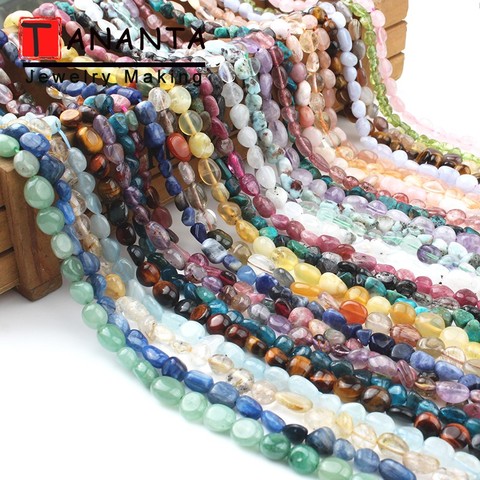 Small Irregular Natural Stone Beads Peridots Crystal Aquamarines Pearl Loose Spacer Beads For Jewelry Making DIY Bracelet 15Inch ► Photo 1/6