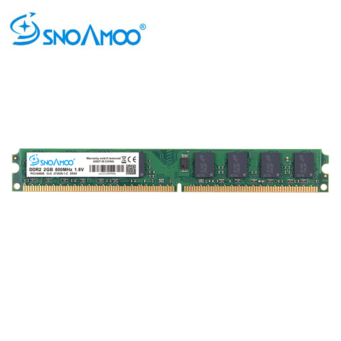 SNOAMOO Desktop PC DDR2 2GB Ram 800MHz 667Mhz PC2-6400S CL6 240Pin 1.8 V Memory For Intel Compatible Computer Memory ► Photo 1/6