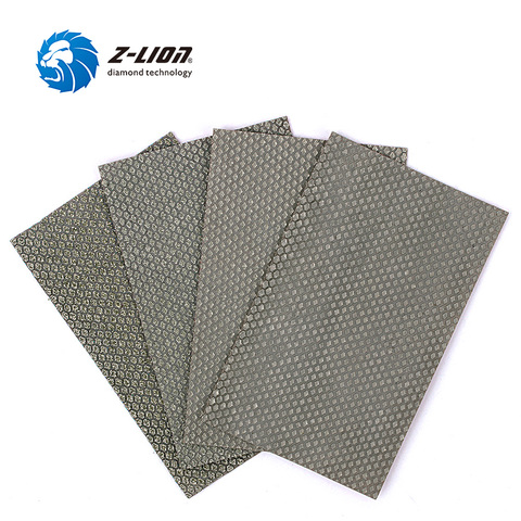 Z-LION  4PCS Polishing Sandpaper Diamond Electroplated Abrasive Sanding Sheet 90*55mm Wet Dry Use Grinding Polishing Tools ► Photo 1/6