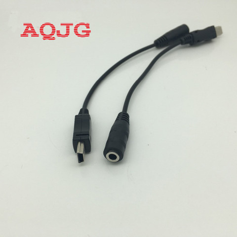 Mini USB Male to 3.5mm Jack Female Audio Cable Cord for Active Clip Mic Microphone Adapter for GoPro Hero 1 2 3 3+ Sports Camera ► Photo 1/6
